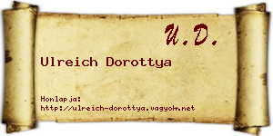 Ulreich Dorottya névjegykártya